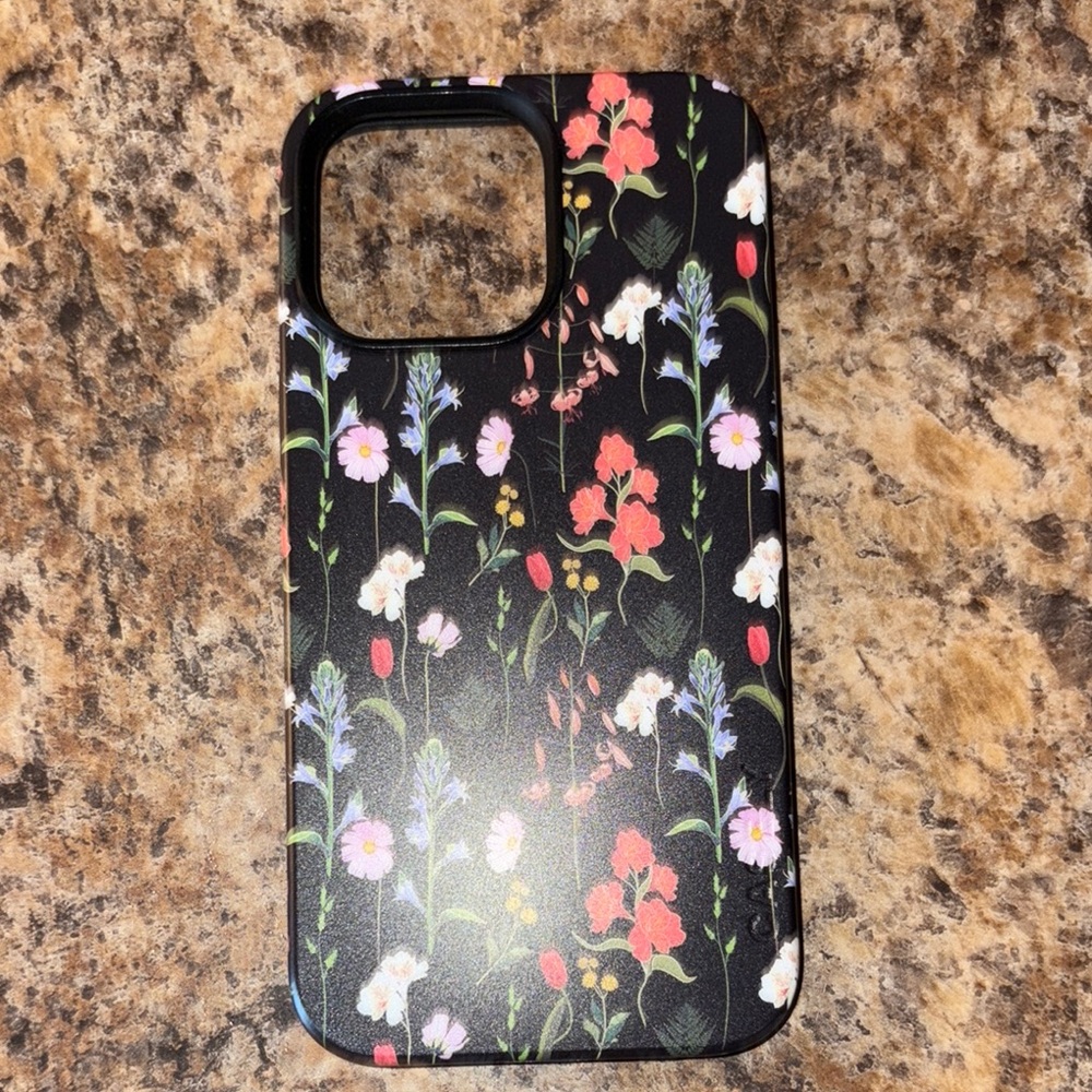 CASELY Floral Black Phone Case